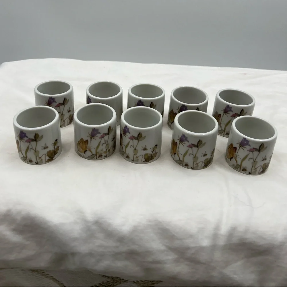 Enesco napkin rings Set of 10 Vintage